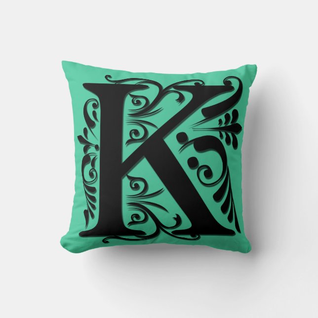 K Anfangsbuchstabe Monogramm - Kissen (Vorderseite)
