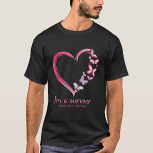 K Butterfly He is a Survivor Breast Cancer Awarene T-Shirt