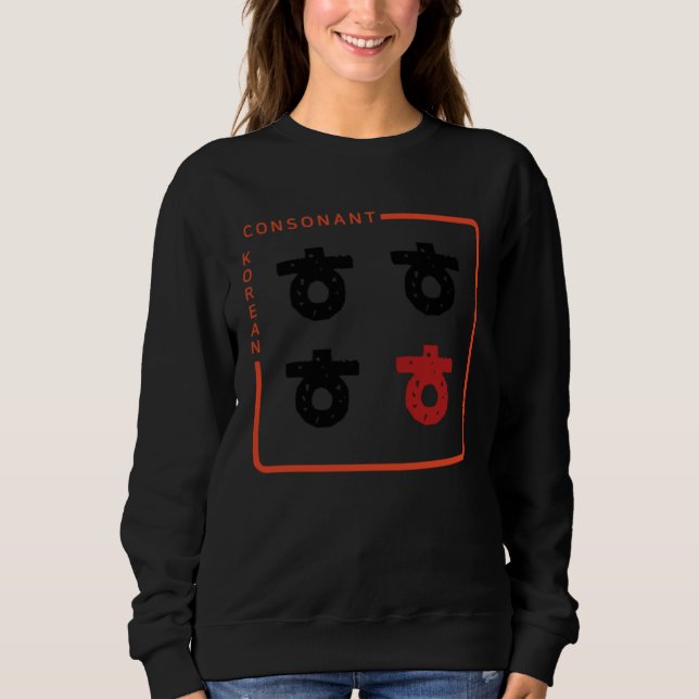 K culture Korean alphabet Hangul Consonant   30 Sweatshirt (Vorderseite)