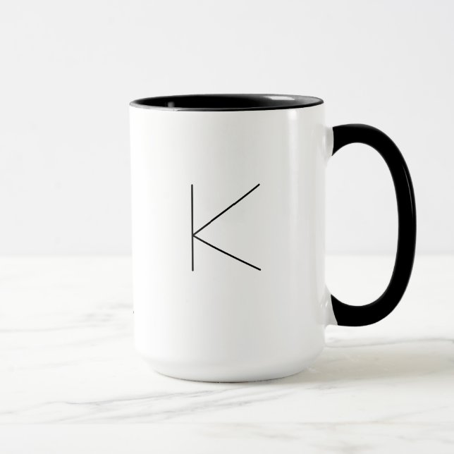 K DIE MINIMALISTISCHE ANSICHT TASSE (Rechts)