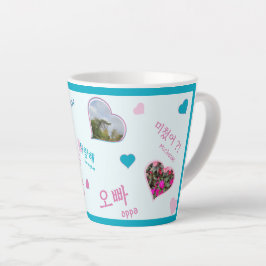 K drama 3 Foto Collage koreanische Typografie Milchtasse