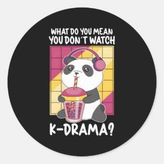 K-Drama Kdrama Serie Südkorea Panda K-Pop Watc Runder Aufkleber