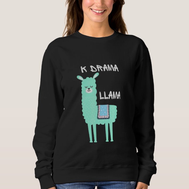 K Drama Llama Sweatshirt (Vorderseite)