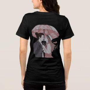 K-Drama-Regenschirm-Paar elegante benutzerdefinier Tri-Blend Shirt