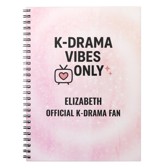 K-Drama Vibes Only Personalisiert  Notizblock (Vorderseite)
