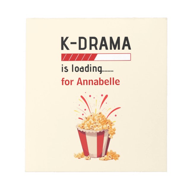 K-Drama wird geladen Personalisiert  Notizblock (Vorderseite)
