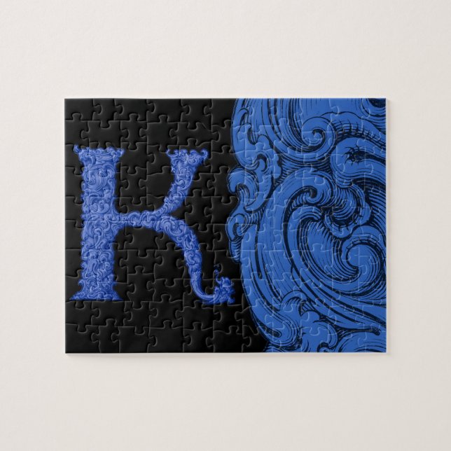 K - Falck Alphabet (blau) Puzzle (Horizontal)
