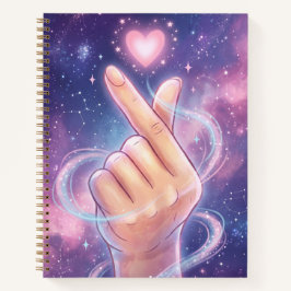 K-fan aesthetic Finger Heart Spiral Notebook Notizbuch