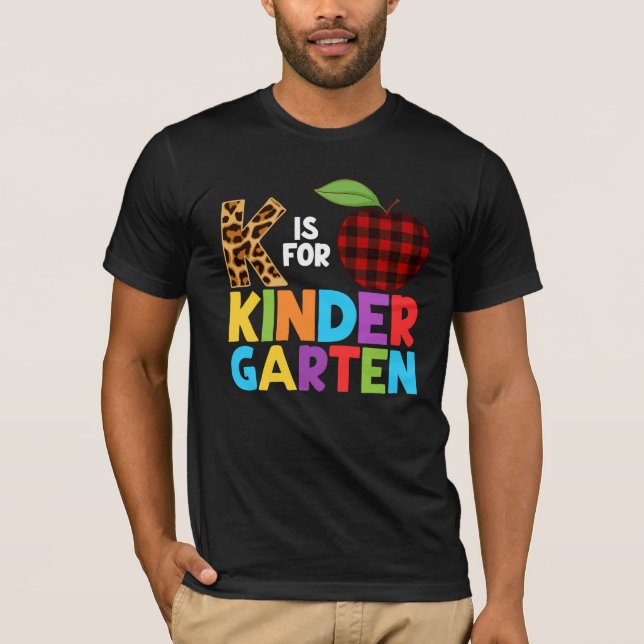 K für die Niedliche Vorschule-Bildung Kindergarten T-Shirt (Vorderseite)