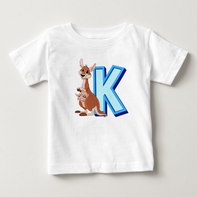 K für Känguru Baby T-shirt (Vorderseite)