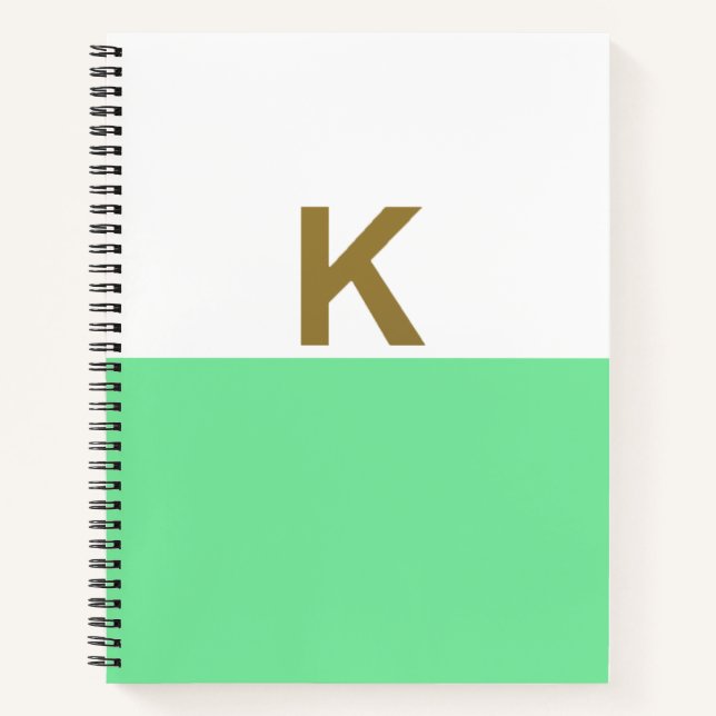 K Gold Initial Notizbuch (Vorderseite)