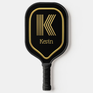 K Gold Initial Pickleball Paddle