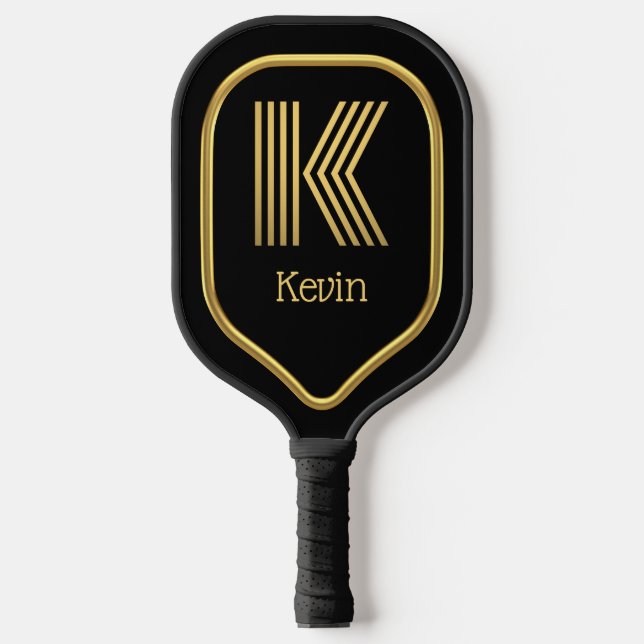 K Gold Initial Pickleball Paddle (Vorderseite)