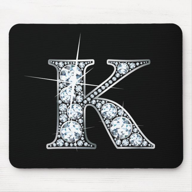 "K"-Imitat-"Diamant Bling"-Mousepad Mousepad (Vorne)