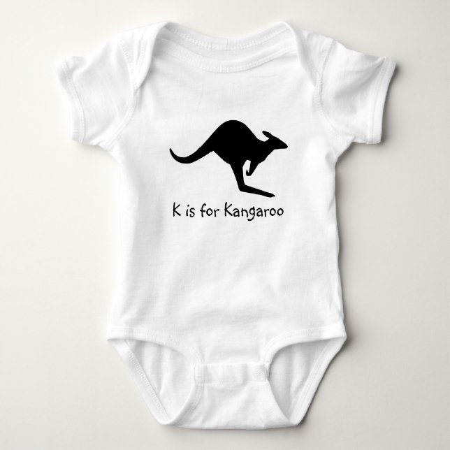 K ist für Kangaroo Baby Strampler (Vorderseite)