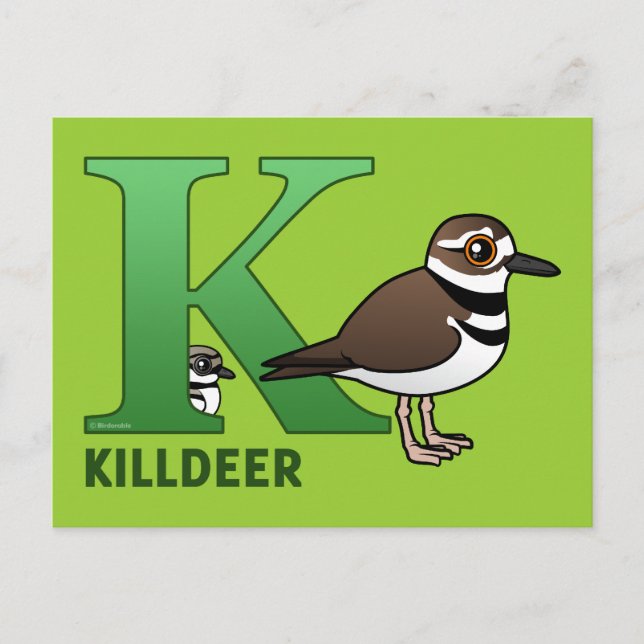 K ist für Killdeer Postkarte (Vorderseite)