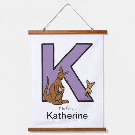 K ist für... wandteppich mit holzrahmen