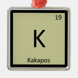 K - Kakapos Chemie Periodisches Tabellenelement Silbernes Ornament