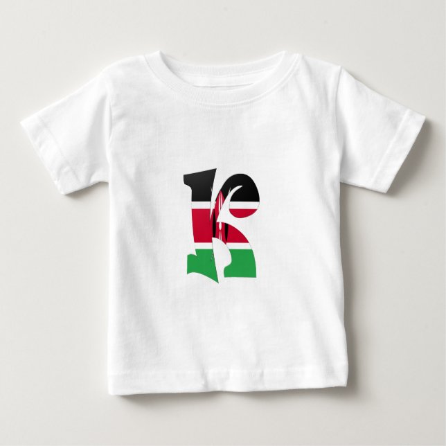 K (Kenia) Baby T-shirt (Vorderseite)
