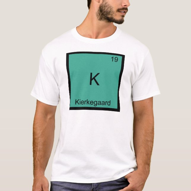 K - Kierkegaard Funny Chemistry Element Symbol T-S T-Shirt (Vorderseite)