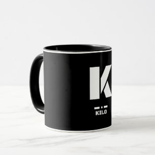 K(Kilo) NATO Phonetischer Alphabet & Morse Code Tasse