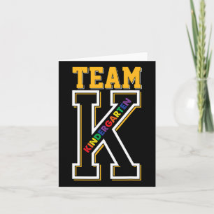 K Kindergarten Lehrer Student zurück zur Schule Karte