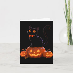 K Kitty Halloween-Kürbis Schwarze Katze Performanc Karte