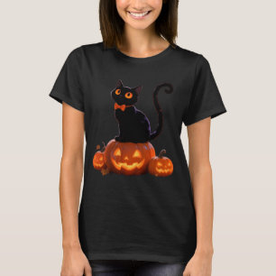 K Kitty Halloween-Kürbis Schwarze Katze Performanc T-Shirt