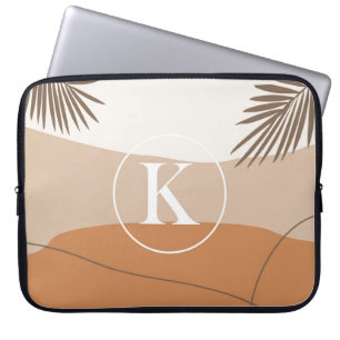 K - Knitial Monogram Letter K Abstract Design Laptopschutzhülle