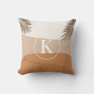 K - Knitial Monogram Letter K Abstract Design Thro Kissen