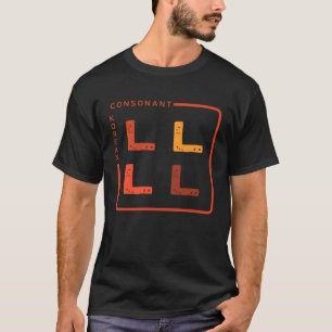K kultur Koreanisches Alphabet Hangul Consonant 5 T-Shirt