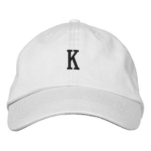 K-Letter Monogram beeindruckend-Hat Stilvoll handl Bestickte Baseballkappe