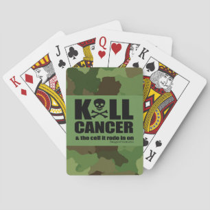 K*LL CANCER und die Zelle, in die er auf -grüne Ca Spielkarten
