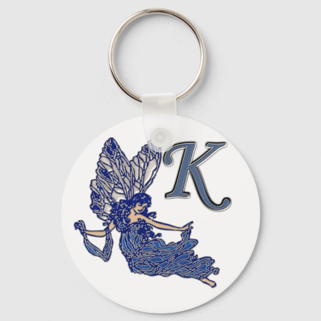 K Monogram Angel Schlüsselanhänger (Vorderseite)