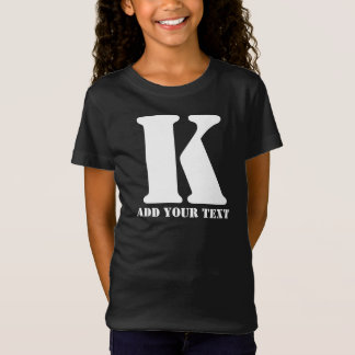 K Monogram Classic Trendy Custom Kids Template T-Shirt
