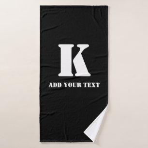 K Monogram Classic Trendy Custom Wedding Templa Badehandtuch