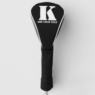 K Monogram Classic Trendy Custom Wedding Templa Golf Headcover