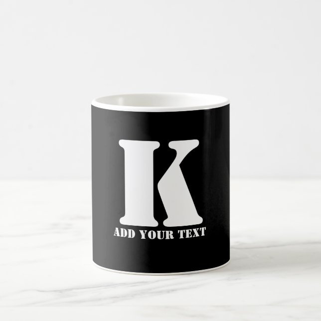 K Monogram Classic Trendy Custom Wedding Templa Kaffeetasse (Mittel)