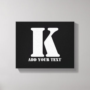 K Monogram Classic Trendy Custom Wedding Templa Leinwanddruck