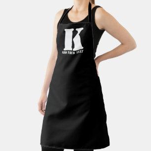 K Monogram Classic Trendy Custom Wedding Templa Schürze
