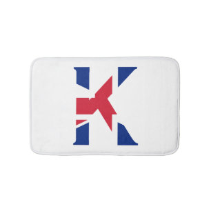 K Monogram überlagert sich auf der Flagge der Unio Badematte