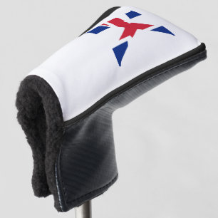 K Monogram überlagert sich auf der Flagge eines Un Golf Headcover