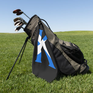 K Monogram überlagert sich auf der schottischen Fl Golfhandtuch