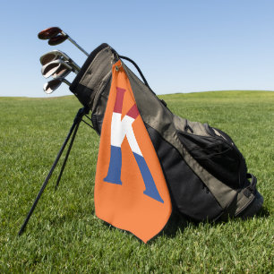 K Monogram überlagert sich auf NLD Flag auf oder g Golfhandtuch