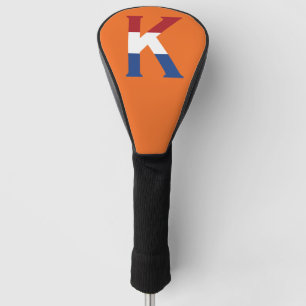 K Monogram überlagert sich auf NLD-Flagge auf oder Golf Headcover