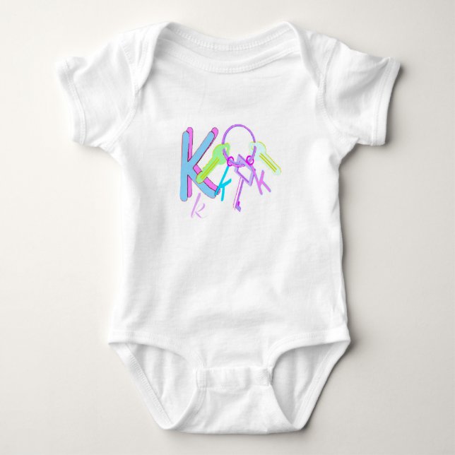 K-Monogramm-Sammlung Baby Strampler (Vorderseite)