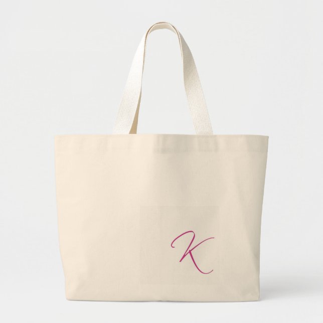 "K-" Monogramm-Tasche Jumbo Stoffbeutel (Vorne)
