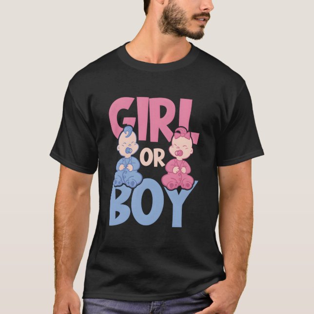 K Or Blue Py Pregnancy Or Gender Reveal T-Shirt (Vorderseite)