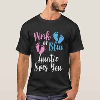 K Or Blue Tante liebt dich Geschlecht enthüllt T-Shirt