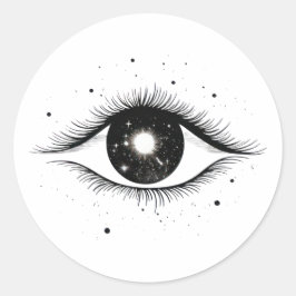 K osmisches Auge Runder Aufkleber